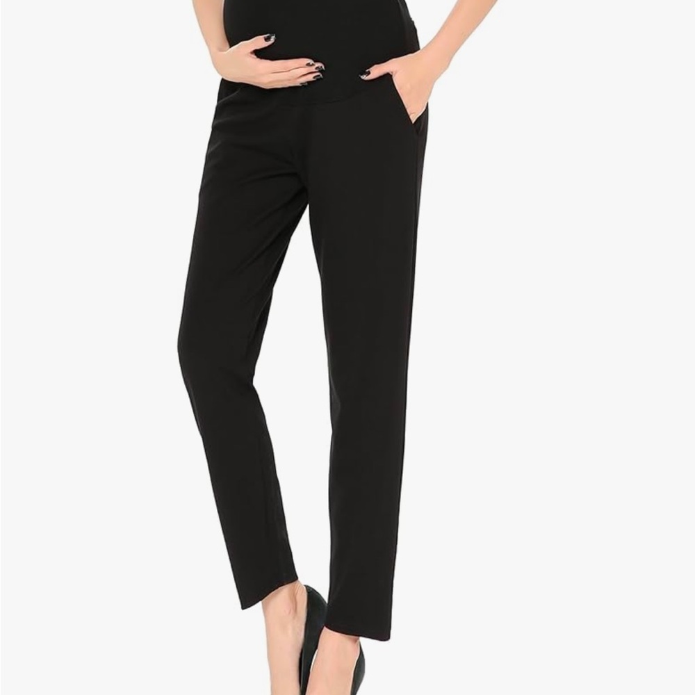 Alina Mae Black Maternity Trousers